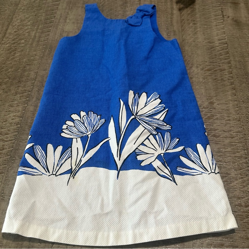 Janie and Jack Blue and White Floral Dress